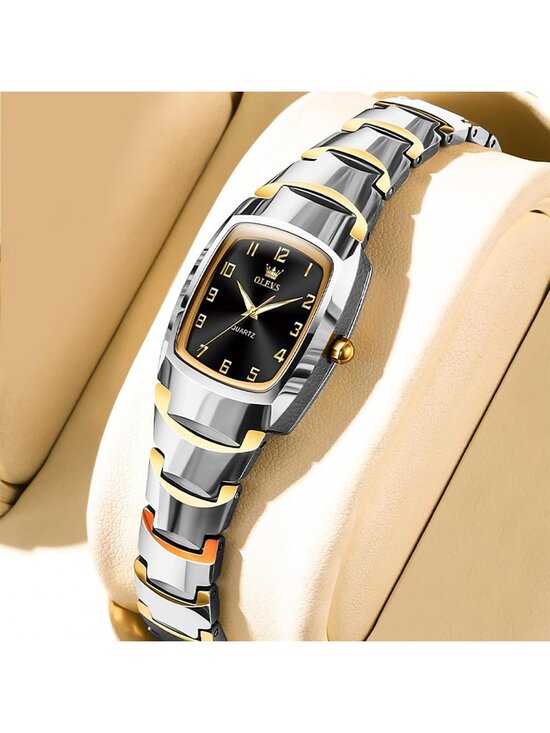 Women\'s Black Vintage Luxury Dress Analog Stainless Steel Small Wrist Watch main image 4